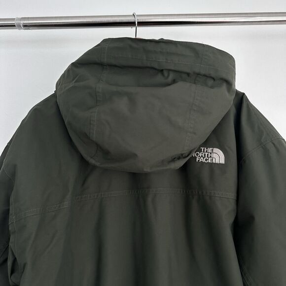 The North Face Jacket Mens Large HyVent Gotham Goose Down Hooded Parka Military - Picture 10 of 16